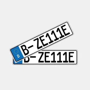 1 Stck. Kennzeichen - Elektrofahrzeug (optional Saison, Carbon, Grün)