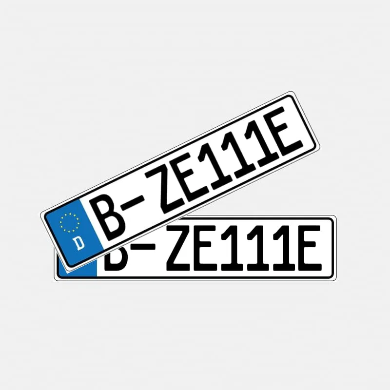 1 Stck. Kennzeichen - Elektrofahrzeug (optional Saison, Carbon, Grün)