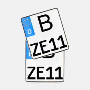 KFZ Kennzeichen Motorrad 18x20 cm (optional Saison, Carbon, Grün)