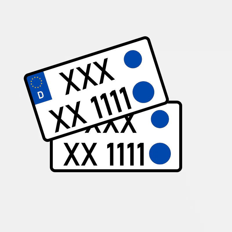 KFZ Kennzeichen Leichtkraftrad 24x13cm (optional Saison, Carbon, Grün)